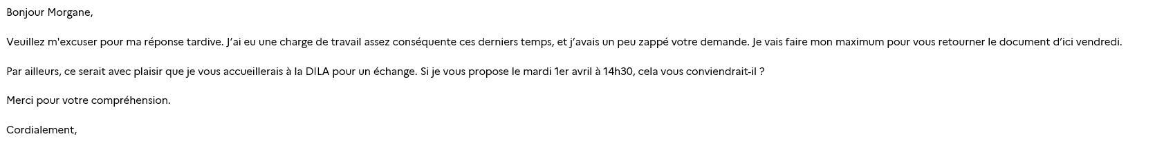 Capture d’écran d’une page du site de la DILA